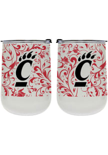 Cincinnati Bearcats 18oz Floral Stainless Steel Stemless - Red