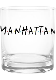 Manhattan With Dots 14 OZ Rock Glass - Black