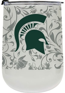 Michigan State Spartans 18oz Floral Stainless Steel Stemless - Green