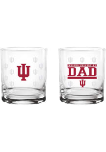 Indiana Hoosiers 14oz Dad Rock Glass - Red