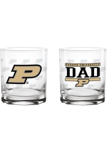 Purdue Boilermakers 14oz Dad Rock Glass - Black