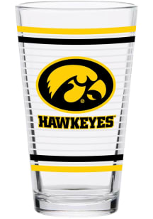 Iowa Hawkeyes 16oz Ring Pint Glass - Black