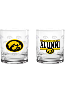 Iowa Hawkeyes 14oz Alumni Rock Glass - Black