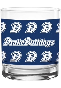 Drake Bulldogs 14oz KO Rock Glass - Blue