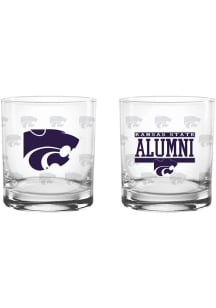 K-State Wildcats 14 oz Alumni Rock Glass - Purple