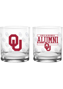 Oklahoma Sooners 14 oz Alumni Rock Glass - Red