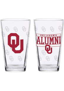 Oklahoma Sooners 16oz Alumni Pint Glass - Red