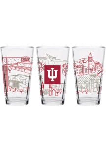 Indiana Hoosiers 16oz Campus Pint Glass - White