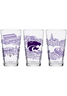 K-State Wildcats 16oz Campus Pint Glass - White