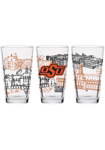 Oklahoma State Cowboys 16oz Campus Pint Glass - White
