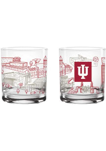 Indiana Hoosiers 14oz Campus Rock Glass - White