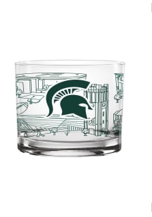 Michigan State Spartans 14oz Campus Rock Glass - White