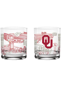 Oklahoma Sooners 14oz Campus Rock Glass - White