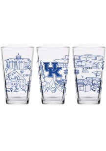 Kentucky Wildcats Campus Line Art Pint Glass - Blue
