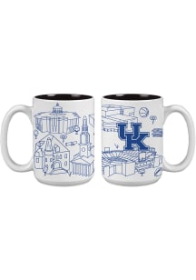 Kentucky Wildcats 15oz Campus Design Ceramic Mug - Blue