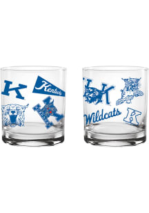 Kentucky Wildcats 14oz Vault Medley Rock Glass - Blue