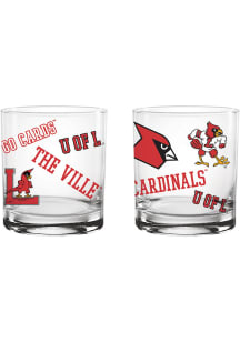 Louisville Cardinals 14oz Vault Medley Rock Glass - Red