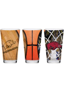 Arkansas Razorbacks 16oz Basketball Pint Glass - Red