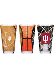 Indiana Hoosiers 16oz Basketball Pint Glass - Red