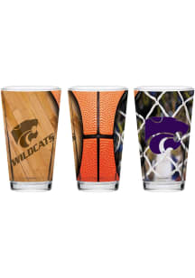 K-State Wildcats 16oz Basketball Pint Glass - Purple