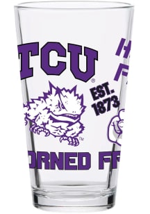 TCU Horned Frogs 16oz Medley Pint Glass - Purple