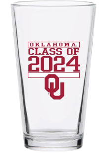 Oklahoma Sooners 16 oz Class of 2024 Pint Glass - White