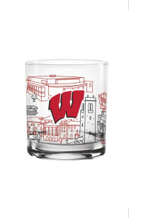 Wisconsin Badgers 14oz Campus Rock Glass - Red