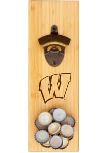 Wisconsin Badgers Bamboo Bottle Opener