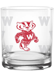 Wisconsin Badgers 14oz Vault Repeat Rock Glass - Red