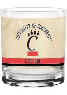 Cincinnati Bearcats 14oz Tan Retro Rock Glass - Tan