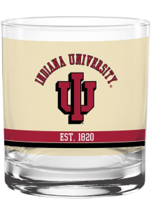 Indiana Hoosiers 14oz Tan Retro Rock Glass - Tan