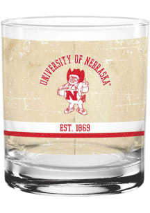 Nebraska Cornhuskers 14oz Tan Retro Rock Glass - Tan