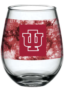 Indiana Hoosiers 15oz Tie Dye Stemless Wine Glass - Crimson