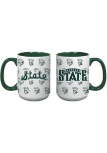 Michigan State Spartans 15oz Vault Repeat Ceramic Mug - Green