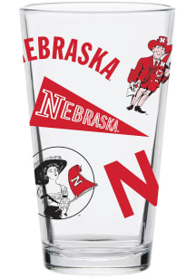 Nebraska Cornhuskers 16oz Medley Pint Glass - Red