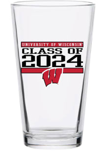 Wisconsin Badgers 16 oz Class of 2024 Pint Glass - White