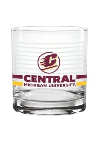 Central Michigan Chippewas 14oz Ring Rock Glass - Maroon