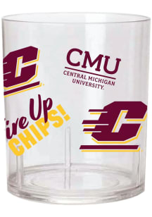 Central Michigan Chippewas 10oz Medley Rock Glass - Maroon
