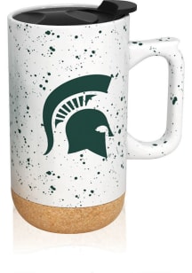 Michigan State Spartans 18oz Speckled Ceramic Mug - White