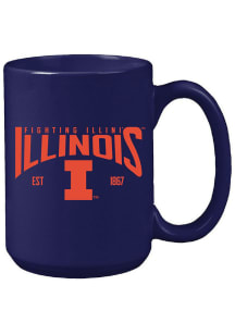 Illinois Fighting Illini 15oz Est. Mug Ceramic Mug - Orange