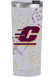 Central Michigan Chippewas 24oz Playbook Stainless Steel Tumbler - White