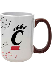 Cincinnati Bearcats 15oz Playbook Ceramic Mug - White