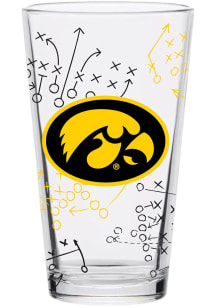 Iowa Hawkeyes 16oz Playbook Pint Glass - Black