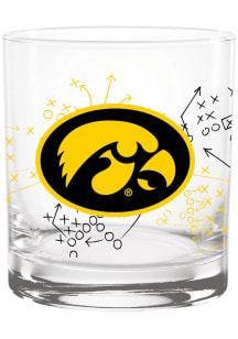 Iowa Hawkeyes 14oz Playbook Rock Glass - Black