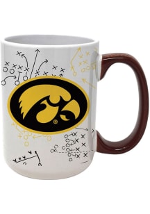 Iowa Hawkeyes 15oz Playbook Ceramic Mug - White