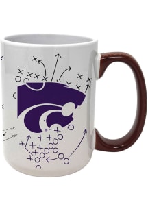 K-State Wildcats 15oz Playbook Ceramic Mug - White