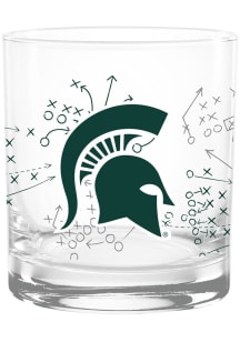 Michigan State Spartans 14oz Playbook Rock Glass - Green