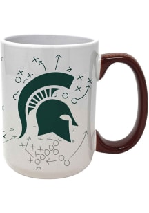 Michigan State Spartans 15oz Playbook Ceramic Mug - White