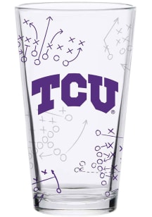 TCU Horned Frogs 16oz Playbook Pint Glass - Purple