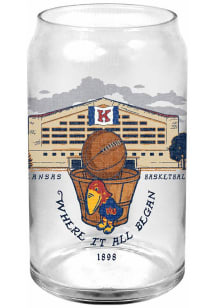 Kansas Jayhawks 16oz Laura Wilcox Campus Art Pint Glass - White